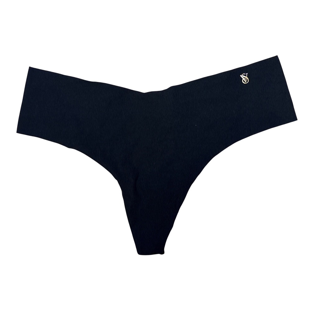 NEW Victoria's Secret Women‎ Black Seamless Thong Panty, Size M